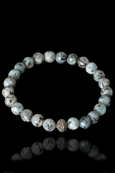 Sertifikalı Fasetli Sodalit Taşı Bileklik - Gümüş Aparatlı - Resim 2