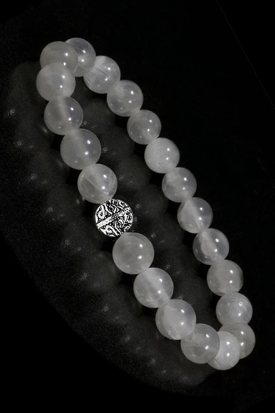 Sertifikalı 1.Kalite Gerçek Selenit Taşı Bileklik (Hakiki) ürün görseli