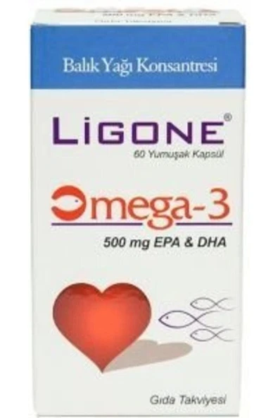 LİGONE OMEGA-3 YUMUŞAK JELATİN KAPSÜL 500 MG 60 KAPSÜL
