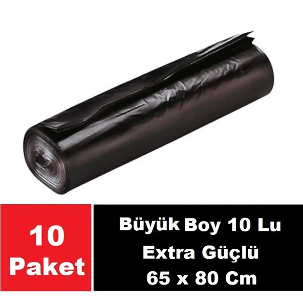 Sera Çöp Torbası 70 Lt Endüstriyel Extra Güçlü Büyük Boy 10 Lu 65 x 80 Cm x 10 Paket