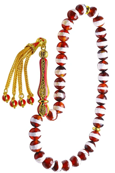 Sertifikalı Tibet Doğal Akik Taşı Tesbih - Resim 7