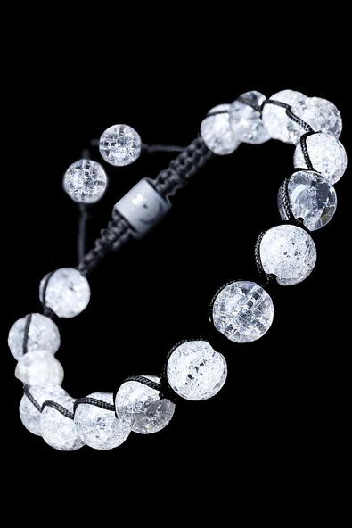 Sertifikalı 1.kalite Makrome Necef Taşı Bileklik (DAĞ KRİSTALİ) ürün görseli