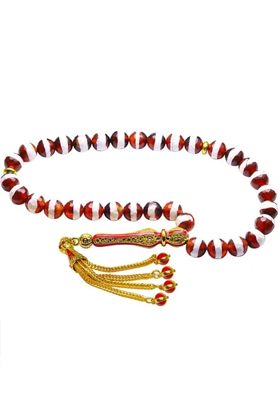 Sertifikalı Tibet Doğal Akik Taşı Tesbih - Resim 6