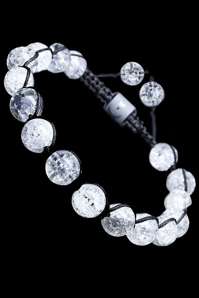 Sertifikalı 1.kalite Makrome Necef Taşı Bileklik (DAĞ KRİSTALİ) - Resim 2