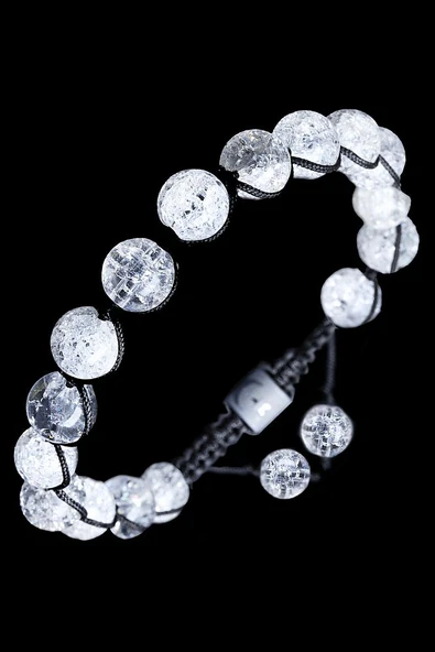 Sertifikalı 1.kalite Makrome Necef Taşı Bileklik (DAĞ KRİSTALİ) - Resim 3