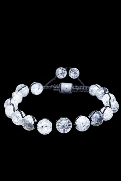 Sertifikalı 1.kalite Makrome Necef Taşı Bileklik (DAĞ KRİSTALİ) - Resim 4