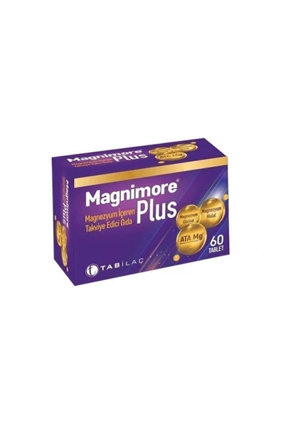 MAGNIMORE PLUS ATA TABLET, MAGNEZYUM İÇEREN TAKVİYE EDİCİ GIDA 60 TABLET - Resim 2