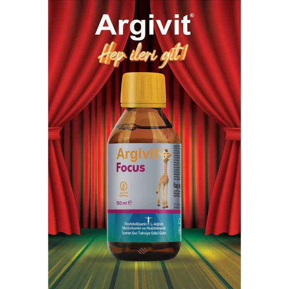 ARGİVİT FOCUS SIVI, FOSFOTİDİLSERİN, L-ARJİNİN, MULTİVİTAMİN VE MULTİMİNERAL İÇEREN TAKVİYE EDİCİ GIDA 150ml şişe - Resim 3