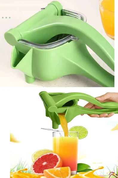 Manuel Plastik Meyve Portakal Karpuz Limon Sıkacağı Kollu Sebze Suyu Sıkma Limonata Aparatı Aleti - 2
