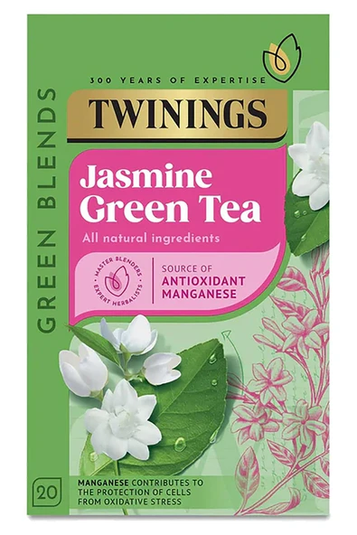 Twinings Yeşil Çay & Yasemin Bardak Poşet Çay 20 Adet