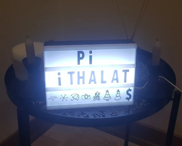 Cinematic Harflerle Işıklı Mesaj Veren Light Box Led Pano A4 - 2