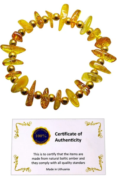 Sertifikalı Mat Doğal Damla Kehribar Bebek Diş Bileklik - Resim 2