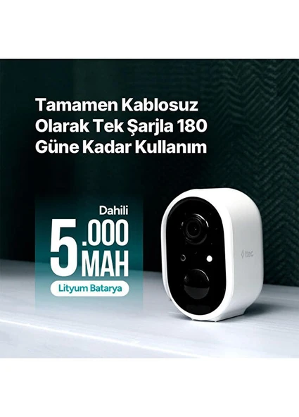Ttec Wizi Pro W Full HD İç ve Dış Mekan Bataryalı Wi-Fi Akıllı Kamera - 4