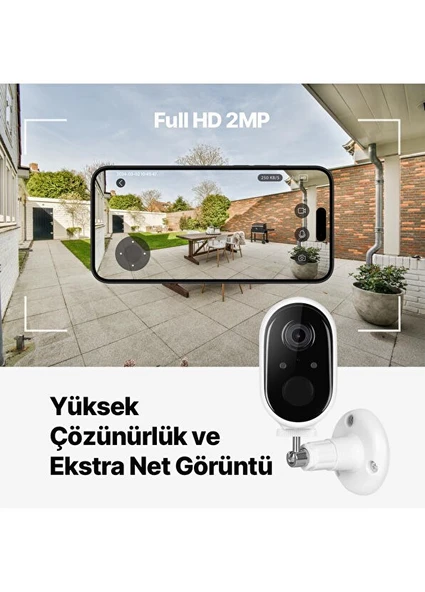 Ttec Wizi Pro W Full HD İç ve Dış Mekan Bataryalı Wi-Fi Akıllı Kamera - 6