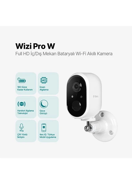 Ttec Wizi Pro W Full HD İç ve Dış Mekan Bataryalı Wi-Fi Akıllı Kamera - 3
