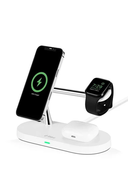 Ttec AirCharger Quattro M MagSafe Uyumlu LED li Kablosuz Hızlı Şarj Standı