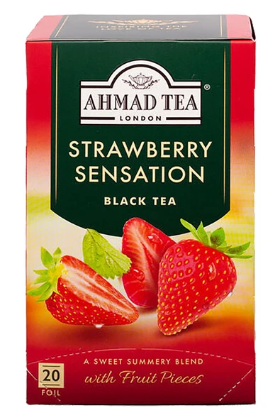 Ahmad Tea Çilek Aromalı Bardak Poşet Çay 20 Adet