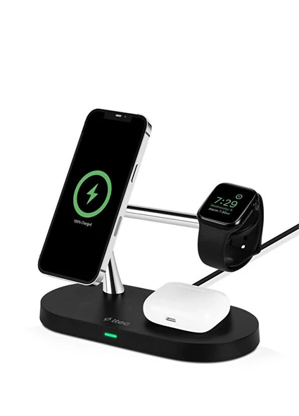 Ttec AirCharger Quattro M MagSafe Uyumlu LEDli Kablosuz Hızlı Şarj Standı