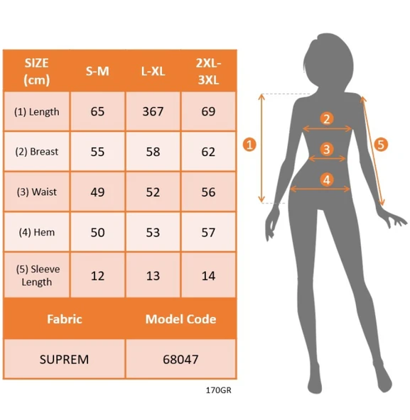Kadın kısa kollu v yaka çizgili süprem t-shirt - 6