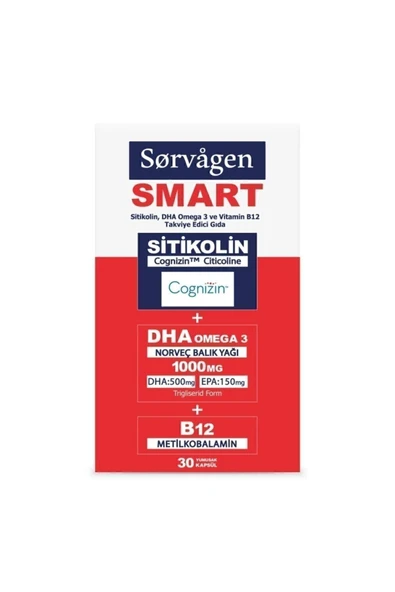 SORVAGEN SİTİKOLİN, DHA, OMEGA 3 VE VİTAMİN B12 TAKVİYE EDİCİ GIDA 30 KAPSÜL - 2