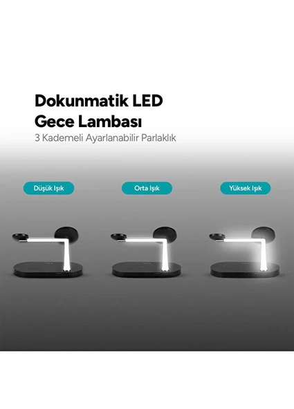 Ttec AirCharger Quattro M MagSafe Uyumlu LEDli Kablosuz Hızlı Şarj Standı - 7