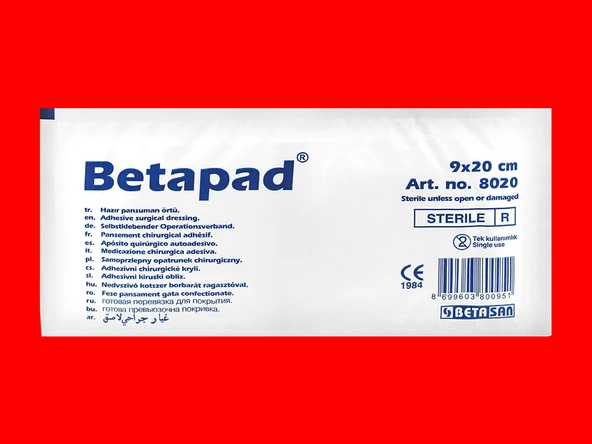 BETAPAD HAZIR PANSUMAN ÖRTÜSÜ 9CM X 20CM