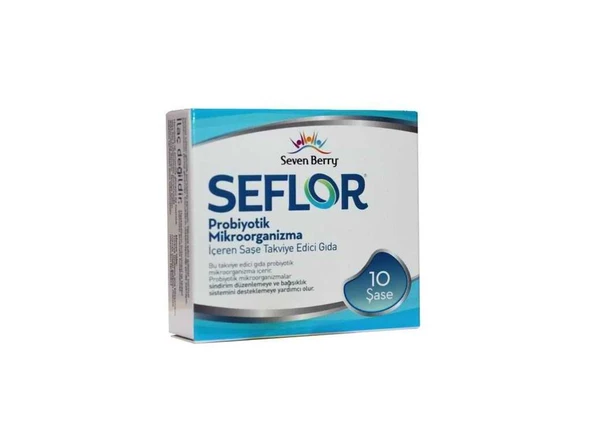 SEVEN BERRY SEFLOR PROBİYOTİK MİKROORGANİZMA İÇEREN ŞASE TAKVİYE EDİCİ GIDA 250 MG 10 POŞET