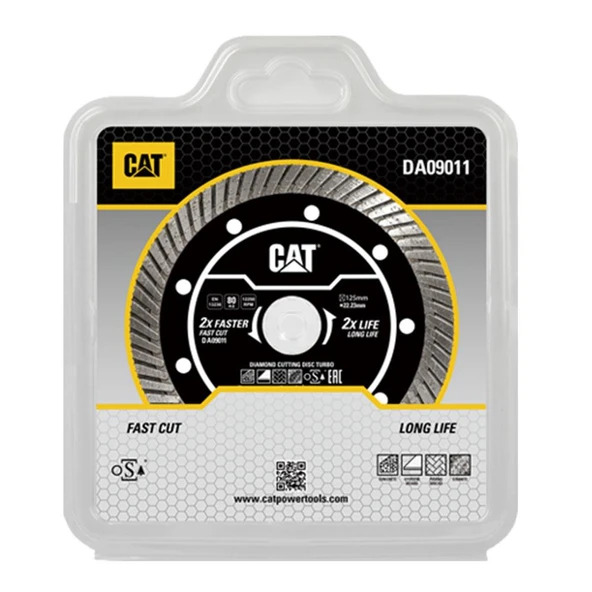 CAT DA09011 115mm Profesyonel Beton, Tuğla, Parke Taşı Elmas Kesme Diski (Turbo Kanallı Kenar) - 2