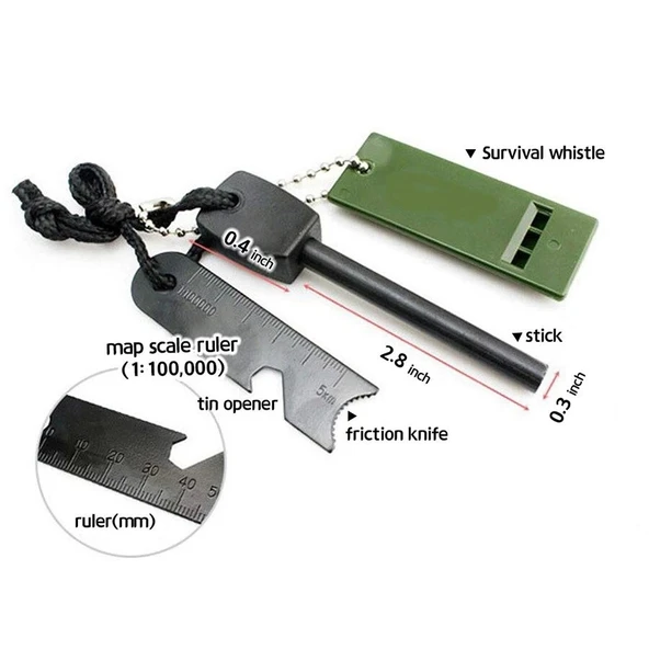 Survive Magnezyum Çubuğu Ateş Başlatıcı Çakmak Taşı - Resim 4