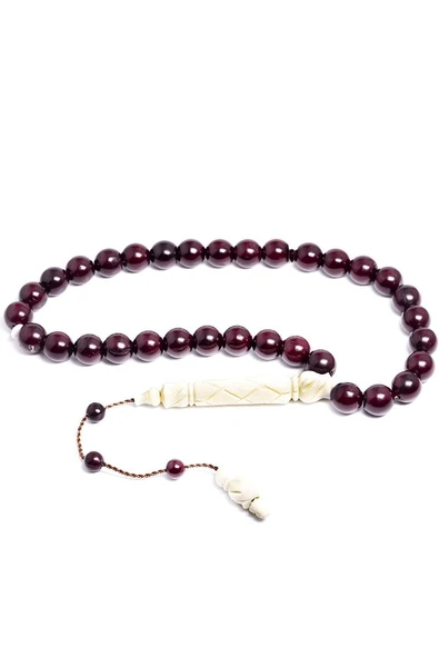 Sistemli Deve Kemiği Geçişli Kınalı Kuka Tesbih - Resim 4