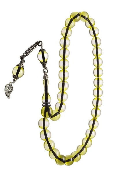 Sertifikalı Şeffaf Delim Usta Işcilikli Toz Kehribar Tesbih - Resim 3