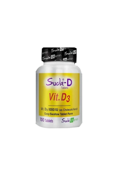 Suda Vitamin D3 100 Tablet Yeni ambalaj