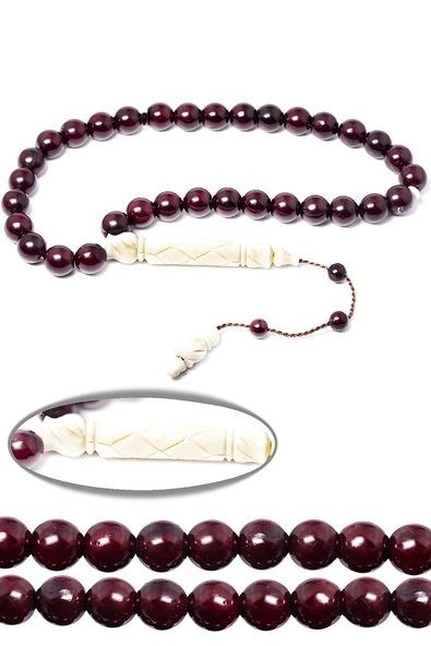 Sistemli Deve Kemiği Geçişli Kınalı Kuka Tesbih ürün görseli