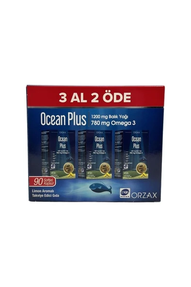 Orzax Ocean Plus 3 Al 2 Öde 1200 Mg Balık Yağı 90 Kapsül - Limon Aromalı