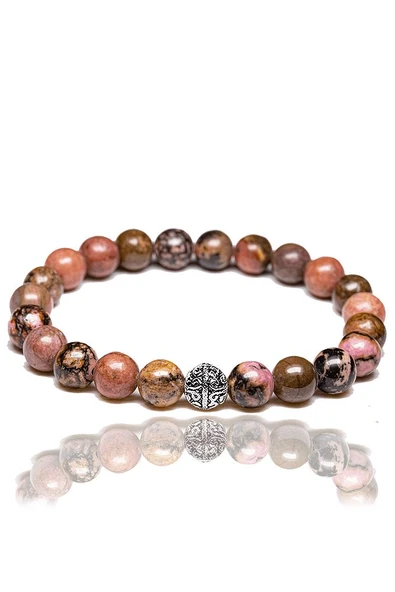 Sertifikalı Aaa Rodonit (RODOKROZİT) Taşı Bileklik - Gümüş Aparatlı - Resim 3