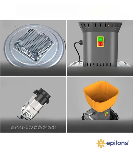 Epilons Pro 1300w Elektrikli Tahıl Ve Baharat Öğütücü – 0,6-8 Mm Ayarlanabilir Granül, Paslanmaz Çelik - 3