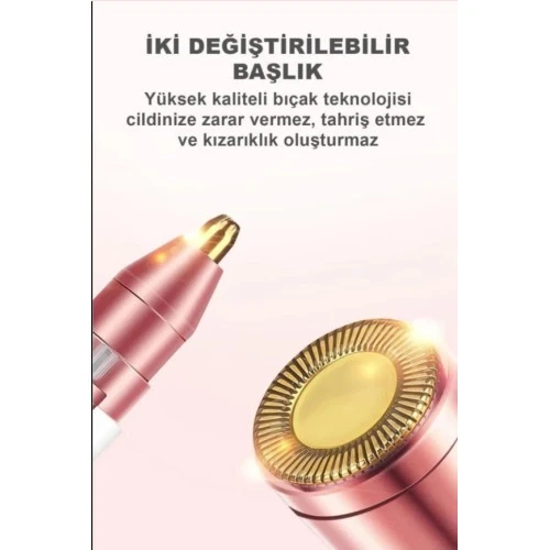 Çift Başlıklı Epilasyon Yüz Çene Işıklı Kıl Tüy Alma Mini Cep Epilasyonu - 2