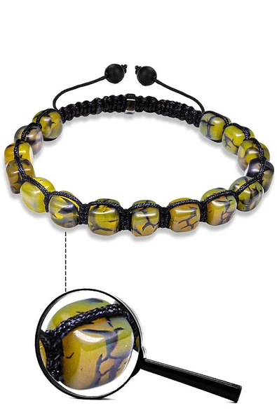 Sertifikalı Doğal Yeşil Ejderha Akik Taşı Bileklik ürün görseli