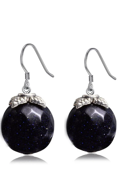 Sertifikalı Doğal Mavi Jasper Yıldız Taşı Doğal Taş Kolye Küpe Seti - 2