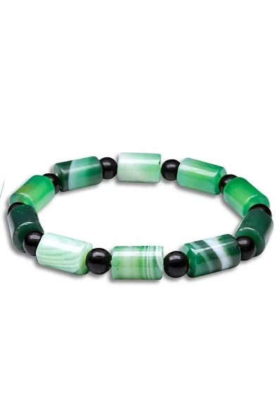 Sertifikalı Doğal Yüksek Kalite Damarlı Yeşil Akik Bileklik - Resim 2