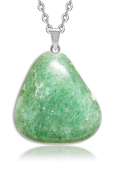 Sertifikalı Ham Işlenmemiş Şekilsiz Doğal Aventurin Taşı Kolye ürün görseli