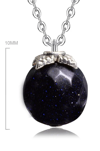 Sertifikalı Doğal Mavi Jasper Yıldız Taşı Doğal Taş Kolye Küpe Seti - 3