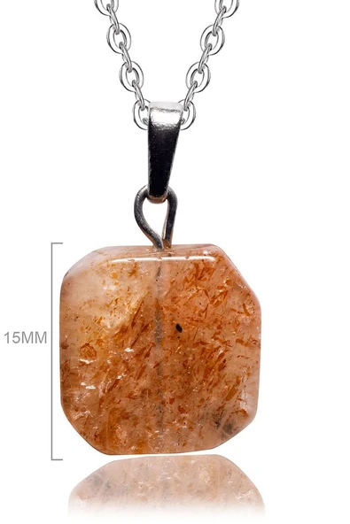 Sertifikalı Doğal Sitrin Taşı Kolye - Resim 2