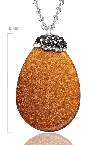 Sertifikalı Zirkonlu Doğal Kahverengi Jasper Yıldız Taşı Kolye - Resim 2