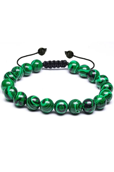 Sertifikalı Doğal Malahit Malakit Taşı Doğal Taş Bileklik ürün görseli