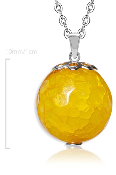 Sertifikalı Doğal Turuncu Akik Taşı Kolye - Resim 2