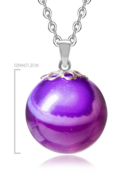 Sertifikalı Doğal Uruguay Ametist Taşı Kolye - Resim 2