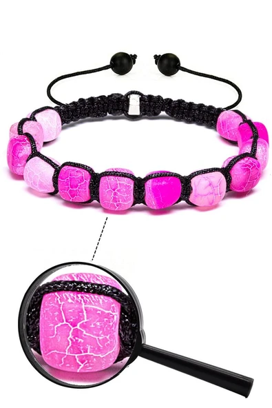 Sertifikalı Yüksek Kalite Doğal Pembe Akik Taşı Bileklik ürün görseli 1