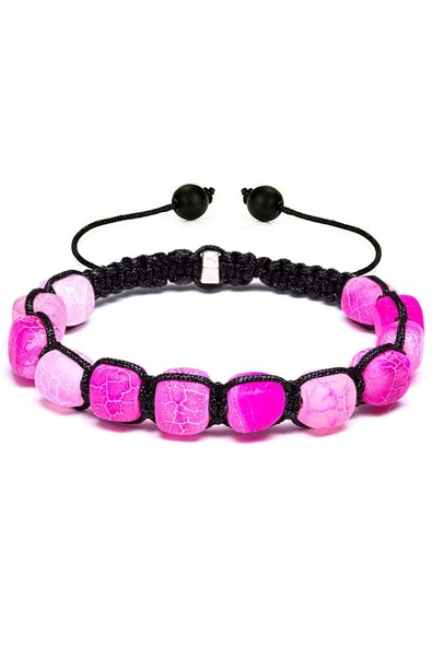 Sertifikalı Yüksek Kalite Doğal Pembe Akik Taşı Bileklik - Resim 2