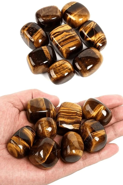 Sertifikalı Gerçek Kaplan Gözü Taşı Doğal Taş Kütle - 2